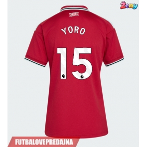 Lacne Ženy Futbalové dres Manchester United Leny Yoro #15 2026-27 Krátky Rukáv - Domáci